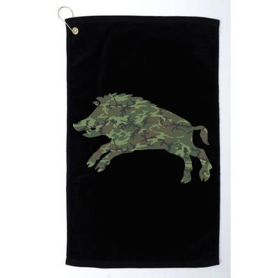 Military Boar Camo Print Us Pig Hog Tusk Veteran Gift Golf Towel