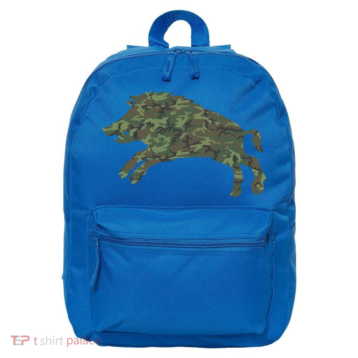 Military Boar Camo Print Us Pig Hog Tusk Veteran Gift 16 in Basic Backpack