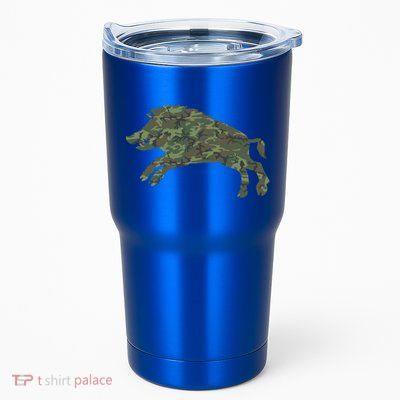 Military Boar Camo Print Us Pig Hog Tusk Veteran Gift Tumbler