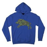 Military Boar Camo Print Us Pig Hog Tusk Veteran Gift Tall Hoodie