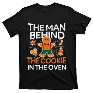 Man Behind Cookie In The Oven Pregnancy Christmas Funny T-Shirt