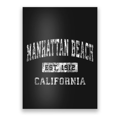 Manhattan Beach California Ca Vintage Established Poster