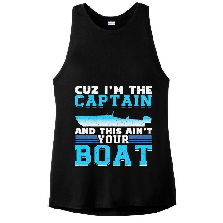 Motor Boats Captain Speed Boat Owner Motorboat Ladies PosiCharge Tri-Blend Wicking Tank