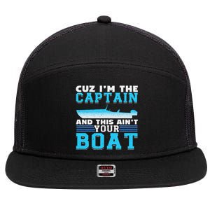 Motor Boats Captain Speed Boat Owner Motorboat 7 Panel Mesh Trucker Snapback Hat