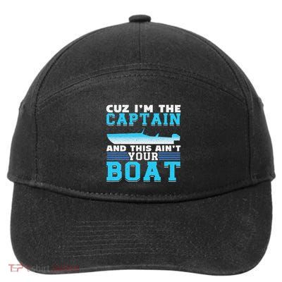 Motor Boats Captain Speed Boat Owner Motorboat 7-Panel Snapback Hat