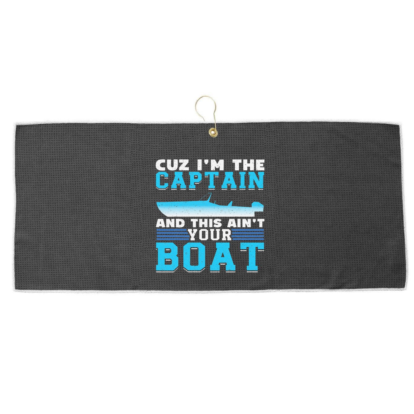 Motor Boats Captain Speed Boat Owner Motorboat Large Microfiber Waffle Golf Towel