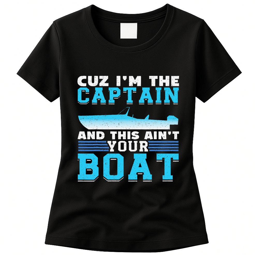 Motor Boats Captain Speed Boat Owner Motorboat Womens T-Shirt