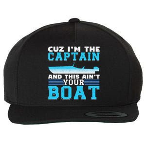 Motor Boats Captain Speed Boat Owner Motorboat Wool Snapback Cap