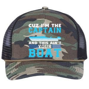 Motor Boats Captain Speed Boat Owner Motorboat Retro Rope Trucker Hat Cap