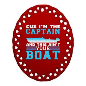 Motor Boats Captain Speed Boat Owner Motorboat Ceramic Oval Ornament