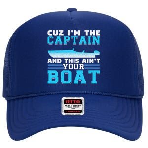 Motor Boats Captain Speed Boat Owner Motorboat High Crown Mesh Back Trucker Hat