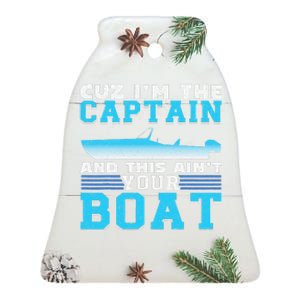 Motor Boats Captain Speed Boat Owner Motorboat Ceramic Bell Ornament