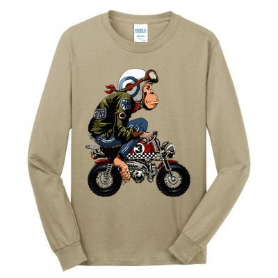 Monkey Bike Cartoon Tall Long Sleeve T-Shirt