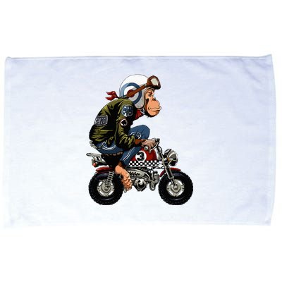 Monkey Bike Cartoon Microfiber Hand Towel