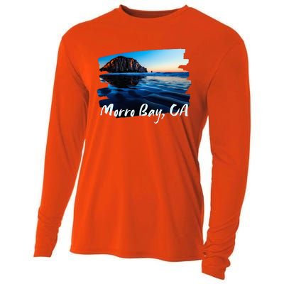 Morro Bay Ca Morro Rock California Cooling Performance Long Sleeve Crew