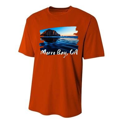 Morro Bay Ca Morro Rock California Performance Sprint T-Shirt