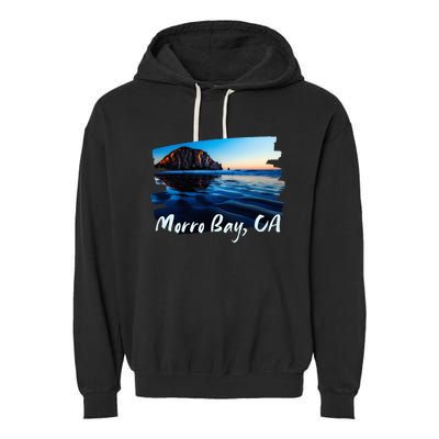 Morro Bay Ca Morro Rock California Garment-Dyed Fleece Hoodie