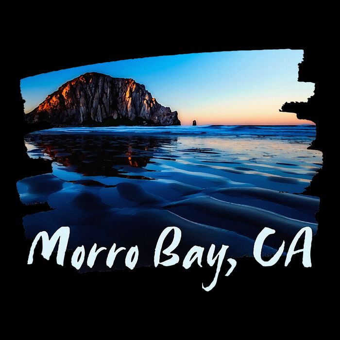 Morro Bay Ca Morro Rock California Drawstring Bag