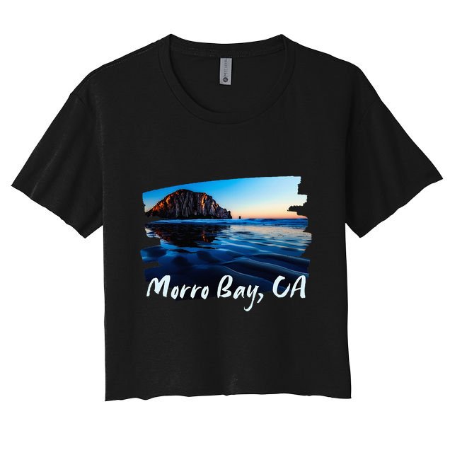 Morro Bay Ca Morro Rock California Crop Top