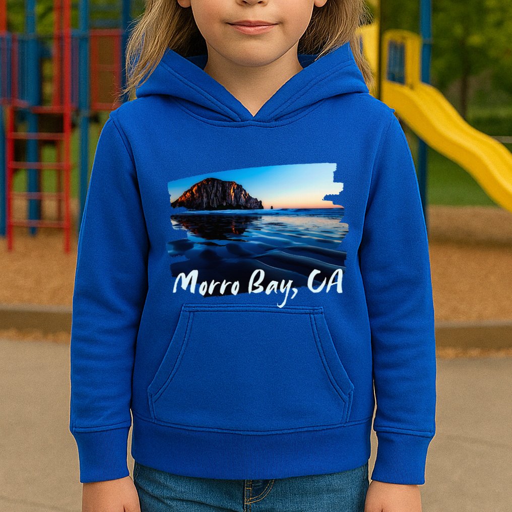 Morro Bay Ca Morro Rock California Kids Hoodie