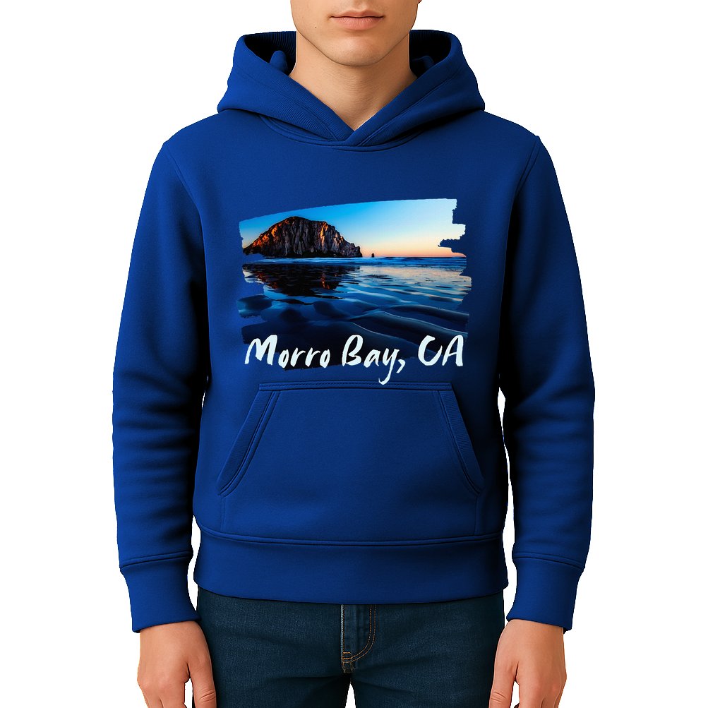 Morro Bay Ca Morro Rock California Kids Hoodie