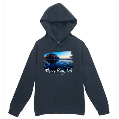 Morro Bay Ca Morro Rock California Urban Pullover Hoodie