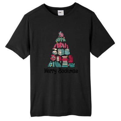 Merry Bookmas Christmas Tree Book Reading Books Gift Tall Fusion ChromaSoft Performance T-Shirt