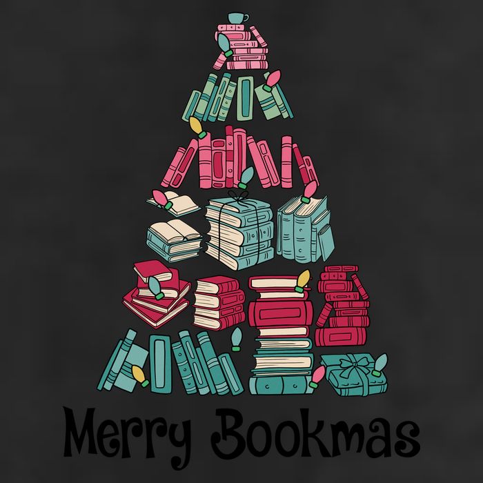 Merry Bookmas Christmas Tree Book Reading Books Gift 11oz C Handle Ceramic Mug