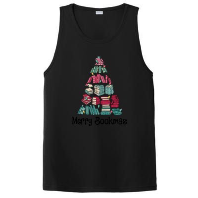 Merry Bookmas Christmas Tree Book Reading Books Gift PosiCharge Competitor Tank