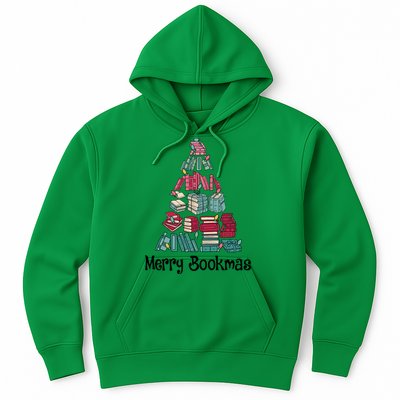 Merry Bookmas Christmas Tree Book Reading Books Gift Hoodie