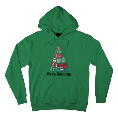 Merry Bookmas Christmas Tree Book Reading Books Gift Hoodie