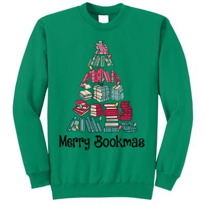 Merry Bookmas Christmas Tree Book Reading Books Gift Sweatshirt
