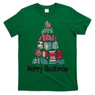 Merry Bookmas Christmas Tree Book Reading Books Gift T-Shirt
