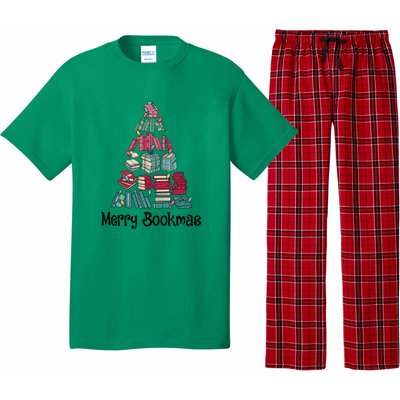 Merry Bookmas Christmas Tree Book Reading Books Gift Pajama Set