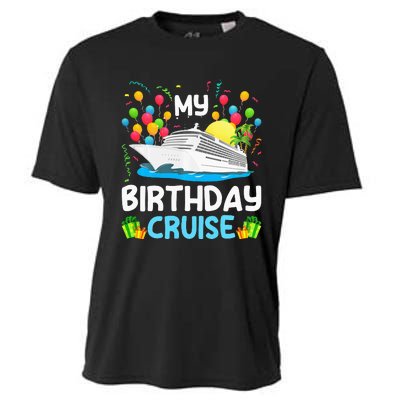 My Birthday Cruise Ship Vacation Party Cruising Cooling Performance Crew T-Shirt