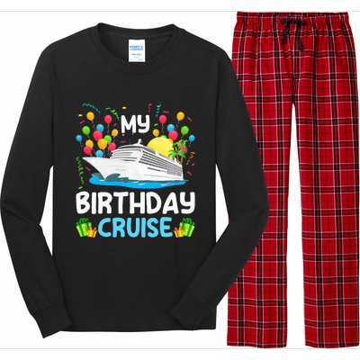 My Birthday Cruise Ship Vacation Party Cruising Long Sleeve Pajama Set