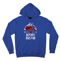 Mama Bear Christmas Pajama Red Plaid Buffalo Family Cool Gift Hoodie