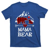 Mama Bear Christmas Pajama Red Plaid Buffalo Family Cool Gift T-Shirt