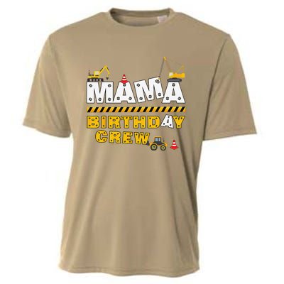 Mama Birthday Crew Construction Family Birthday Party Cooling Performance Crew T-Shirt