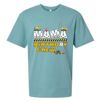 Mama Birthday Crew Construction Family Birthday Party Sueded Cloud Jersey T-Shirt