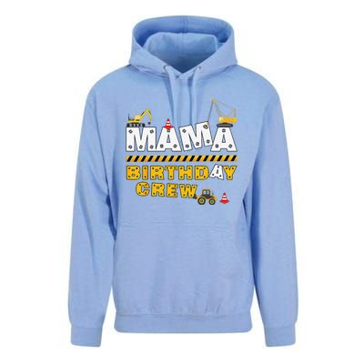 Mama Birthday Crew Construction Family Birthday Party Unisex Surf Hoodie