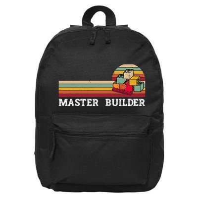 Master Builder Cool Builder Building Blocks Set Toys 16 in Basic Backpack