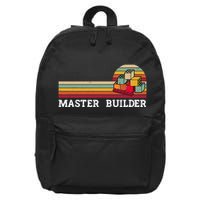 Master Builder Cool Builder Building Blocks Set Toys 16 in Basic Backpack