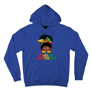 Messy Bun Celebrate Juneteenth Black Freedom Melanin Funny Gift Hoodie