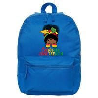 Messy Bun Celebrate Juneteenth Black Freedom Melanin Funny Gift 16 in Basic Backpack