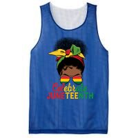 Messy Bun Celebrate Juneteenth Black Freedom Melanin Funny Gift Mesh Reversible Basketball Jersey Tank