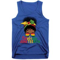 Messy Bun Celebrate Juneteenth Black Freedom Melanin Funny Gift Tank Top