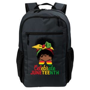 Messy Bun Celebrate Juneteenth Black Freedom Melanin Funny Gift Daily Commute Backpack