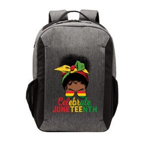 Messy Bun Celebrate Juneteenth Black Freedom Melanin Funny Gift Vector Backpack