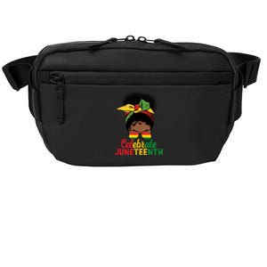 Messy Bun Celebrate Juneteenth Black Freedom Melanin Funny Gift Crossbody Pack